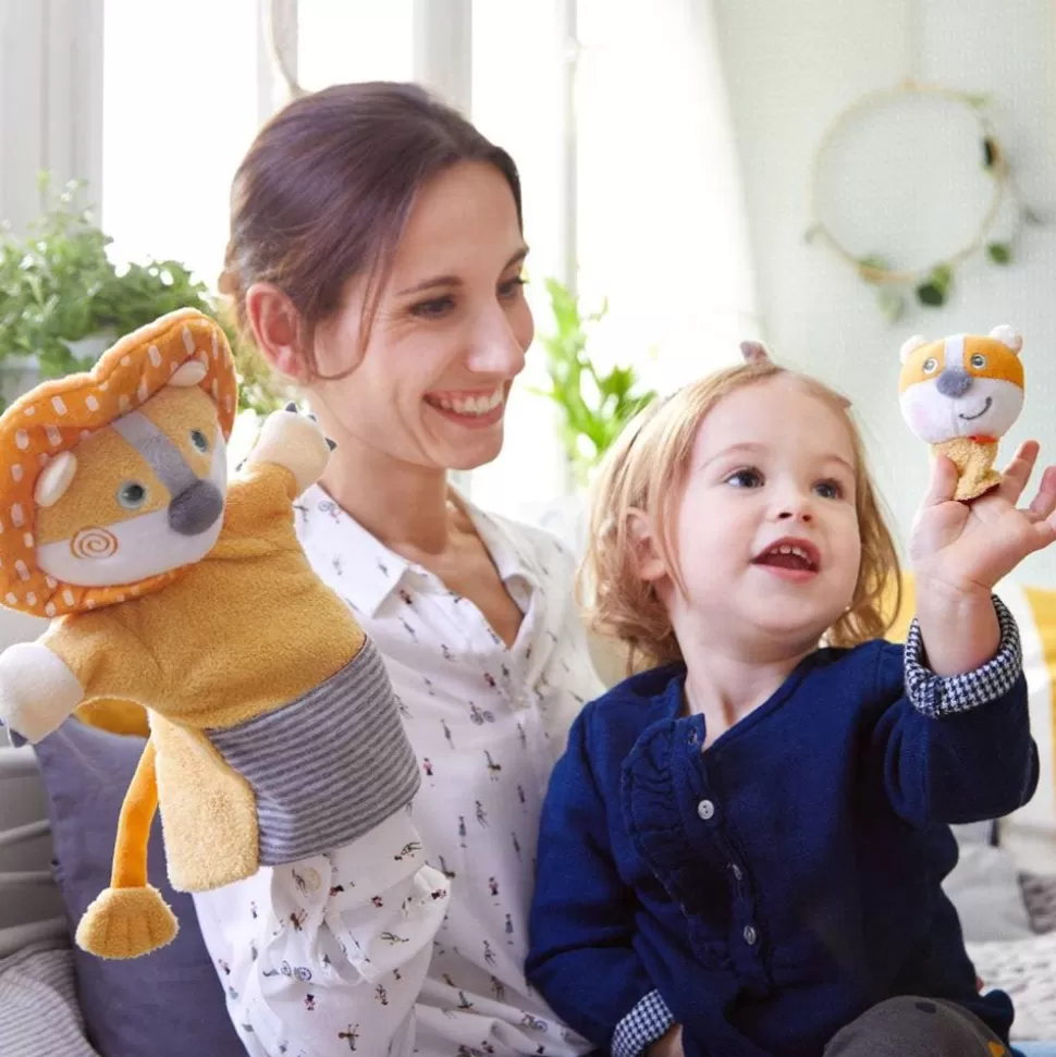 Handpuppe Lowe Mit Jungtier. Fingerpuppe>HABA Flash Sale