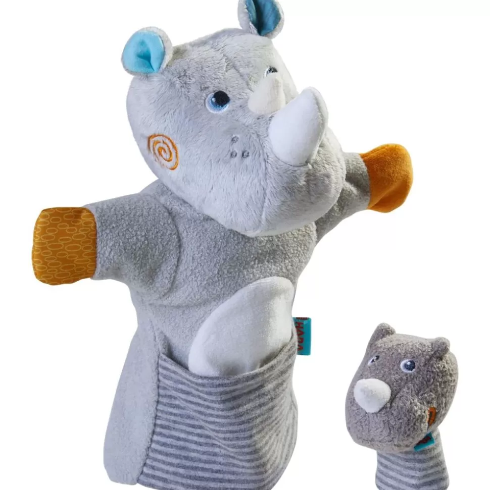 Handpuppe Nashorn Mit Baby-Kalb-Fingerpuppe>HABA Flash Sale