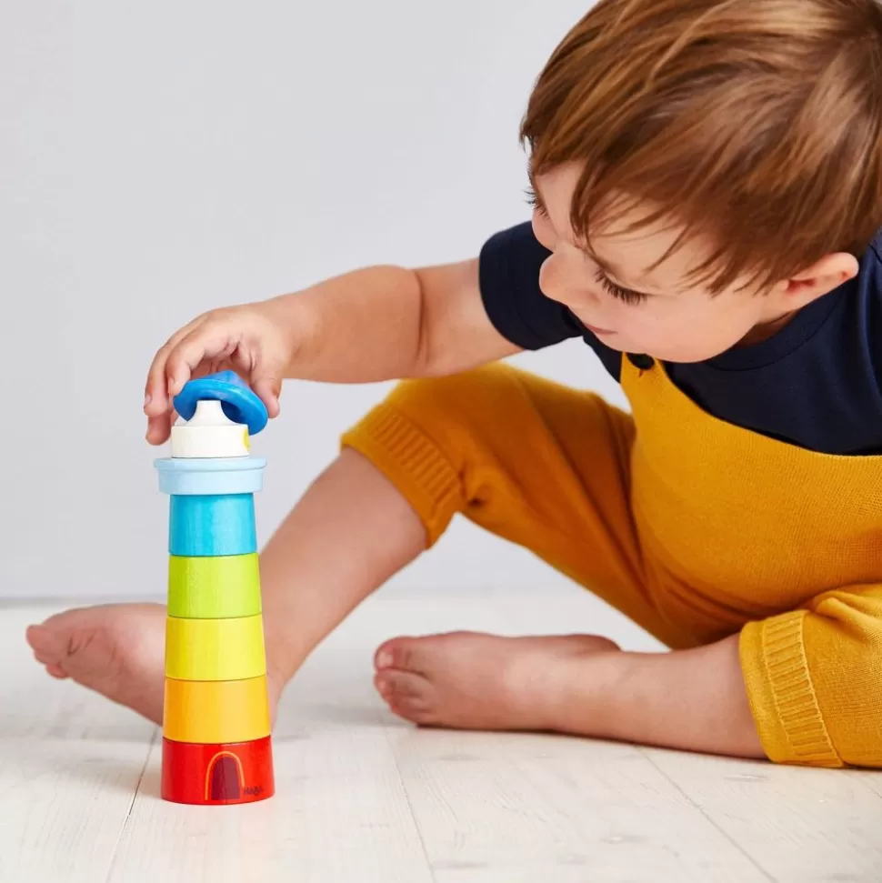 Leuchtturm Regenbogen-Stapler Aus Holz>HABA Fashion